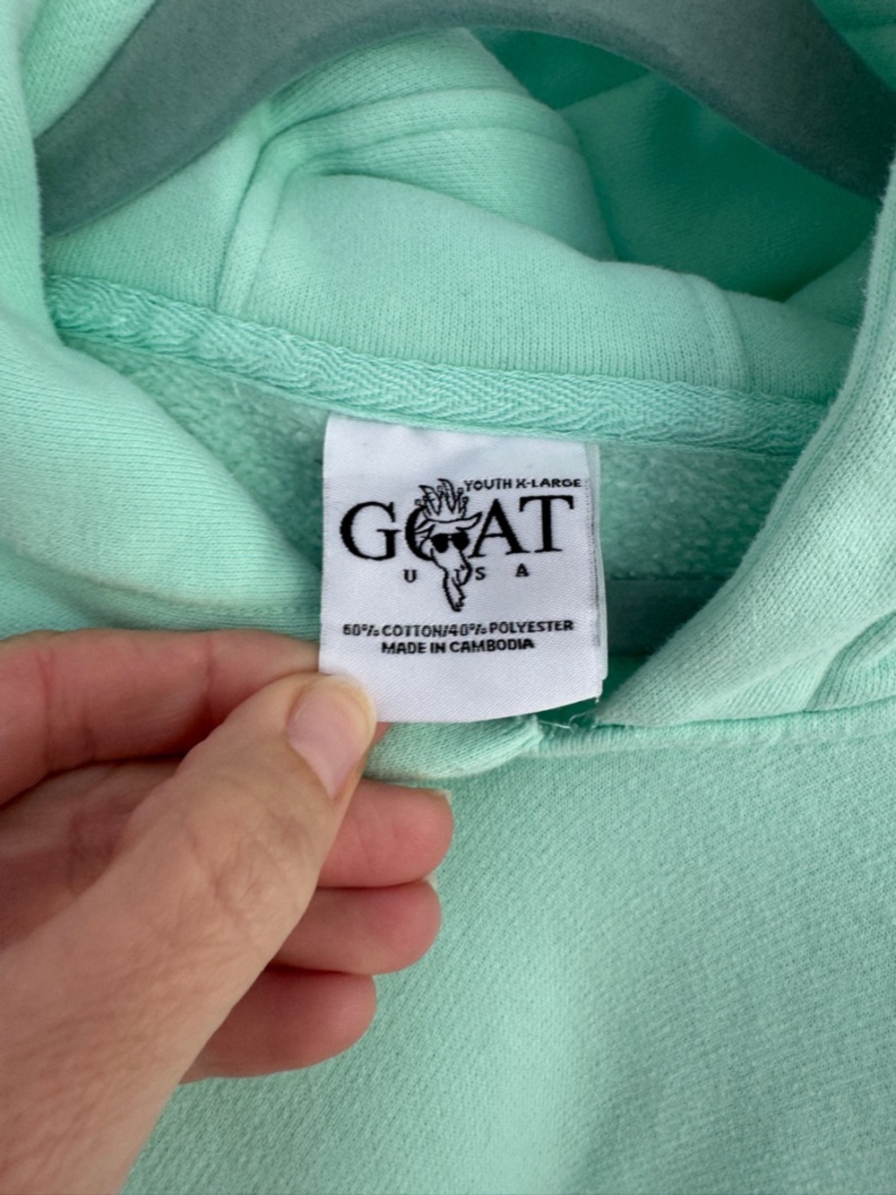 GOAT USA WG GOAT HOODED SWEATSHIRT - YOUTH X-Large - Picture 3 of 3